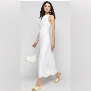 Reformation Cassette Dress white linen size 6 New